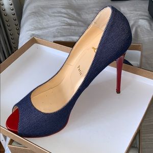 New Very Prive 120 Denim/Patent Toe